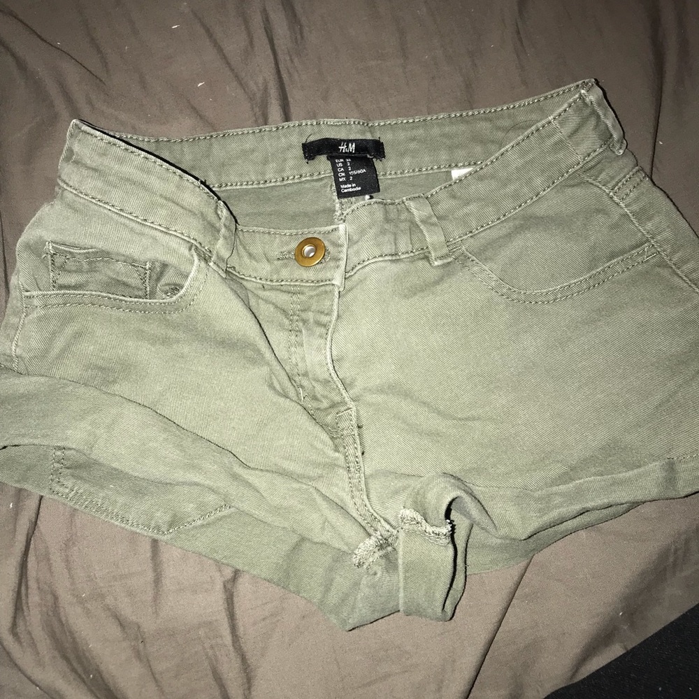 Olive green shorts